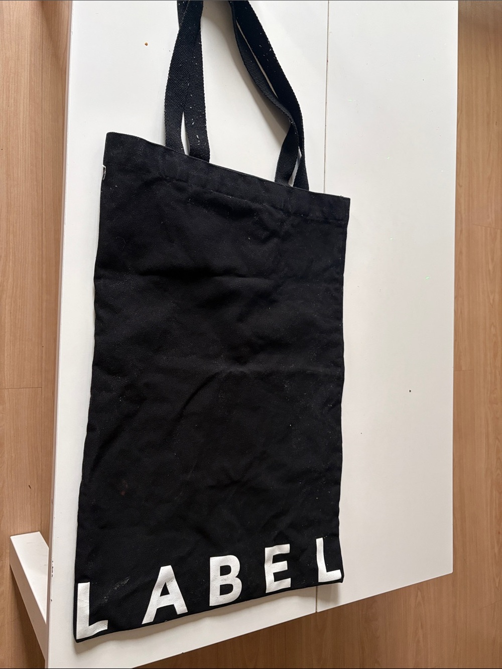 Paper Label Black 100% Cotton Top bag Paper Label